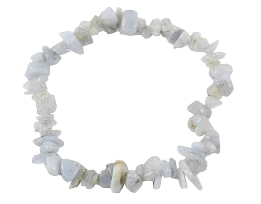 White stone chip bracelet on a white background